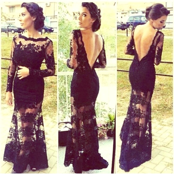 Beautiful lace evening gown