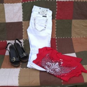 New MissMe white capris