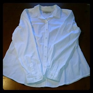LOFT White Button Up Shirt Size 16