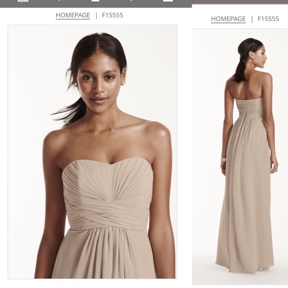 David's Bridal f15555 chiffon bridesmaid dress