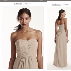 David's Bridal f15555 chiffon bridesmaid dress