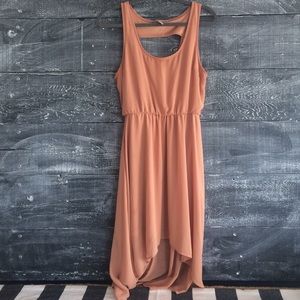 Blush hi low dress