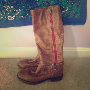 brown riding boots