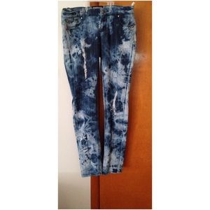 Bleach tye dye jeans
