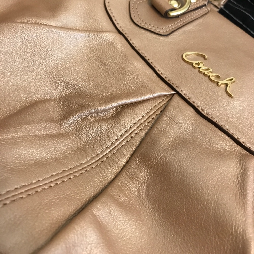 Authentic Coach Ashley Leather Carryall-Bone - Picture 4 of 5