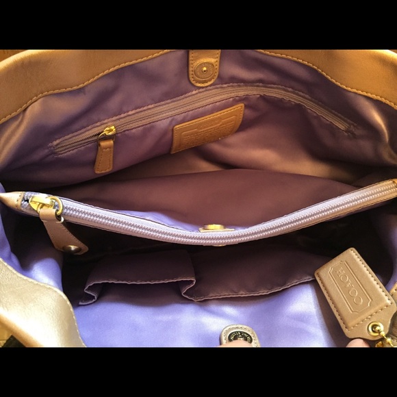 Authentic Coach Ashley Leather Carryall-Bone - Picture 2 of 5