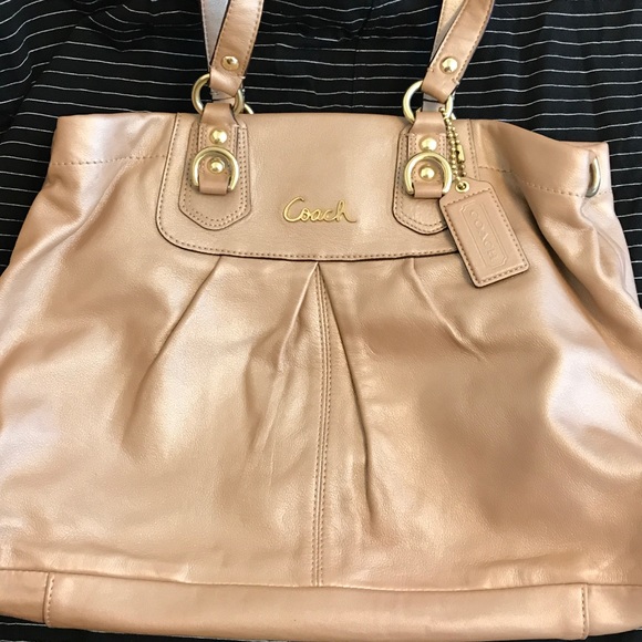 Authentic Coach Ashley Leather Carryall-Bone - Picture 5 of 5