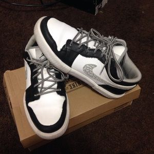 Grey black and white air Jordan retro 1
