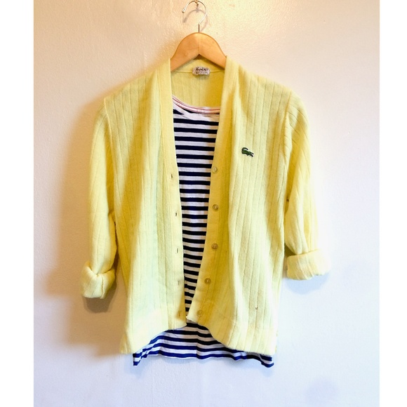 Vintage light yellow cardigan