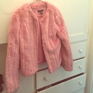 Ideology Pink Faux Fur Coat