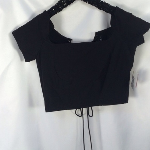 Nasty Gal Off The Shoulder Crop Top - Picture 2 of 2
