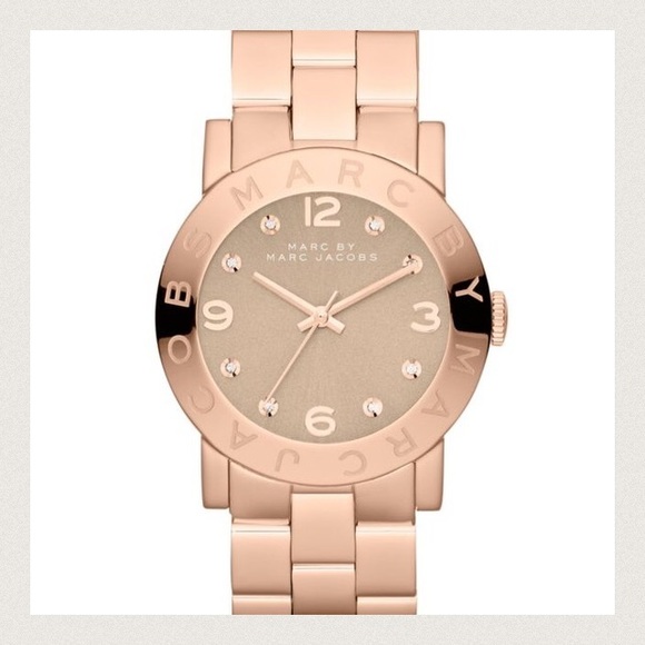 Rose gold Marc Jacobs Amy watch.