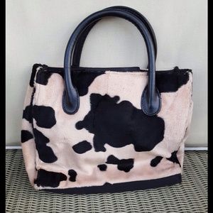 SUEDE ANIMAL PRINT PURSE