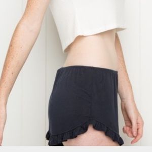 Brandy Melville navy blue flowy shorts