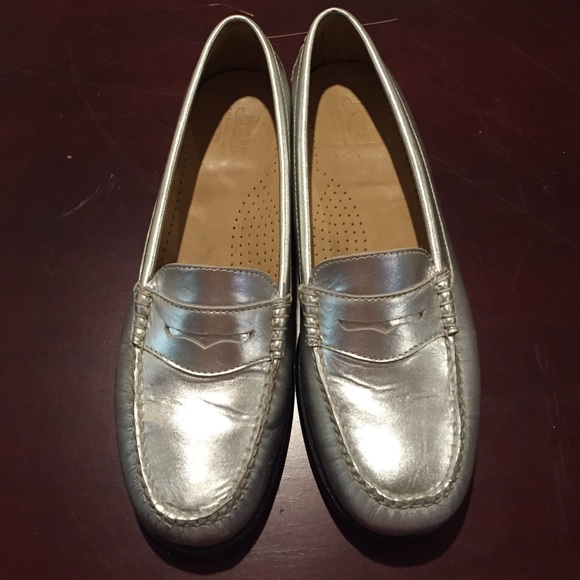 G.H. Bass loafers in silver
