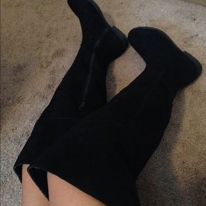 black knee high boots