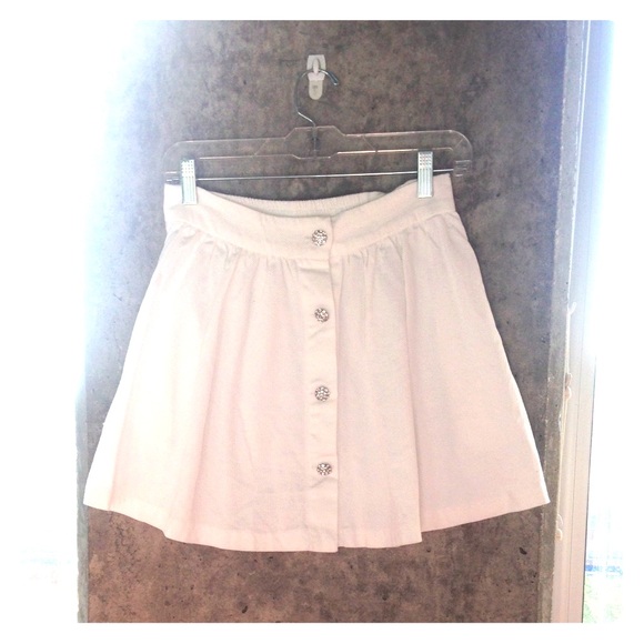 Winter white skater skirt