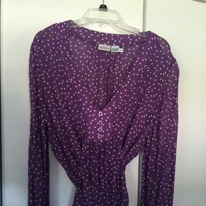 Purple with polka dots blouse
