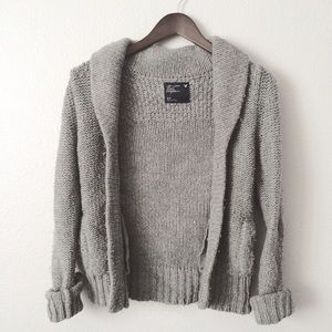 Knitted gray sweater