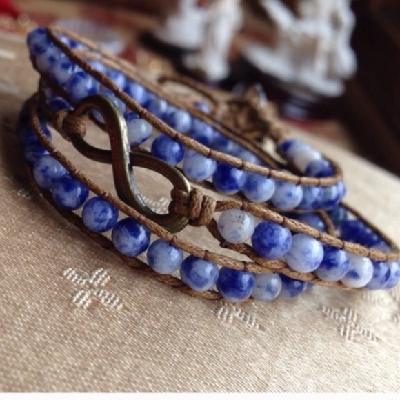 Jewelry - NATURAL SODALITE WRAP BRACELET