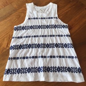 Madewell tank with embroidery
