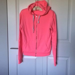 Bright Pink Zip Up Hoodie