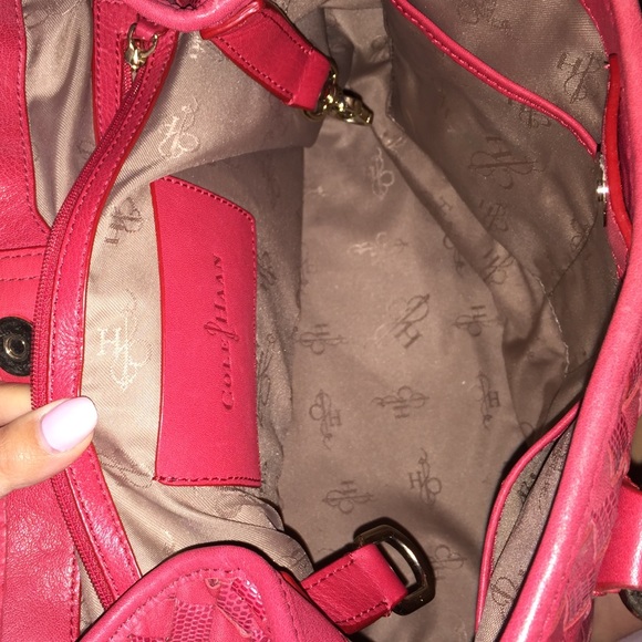 🚫SOLD🚫Cole Haan red leather woven satchel - Picture 2 of 4