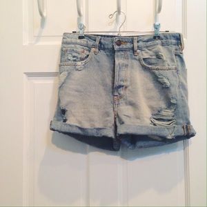 boyfriend jean shorts