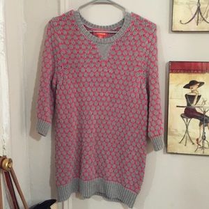 Grey and pink long sweater