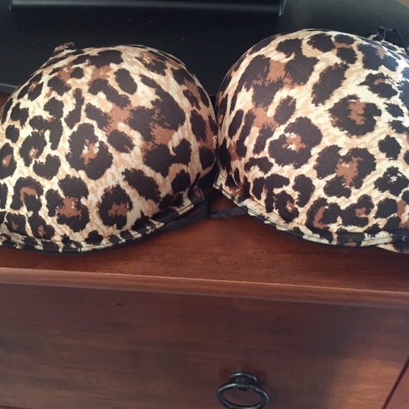 VS Leopard Plunge Bra 36C