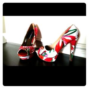 JustFab Flower Heels