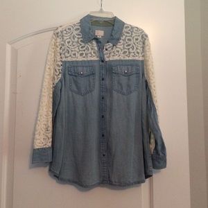 Anthropologie denim button up