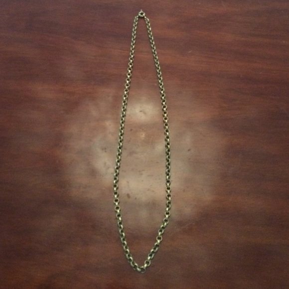 Long gold color necklace