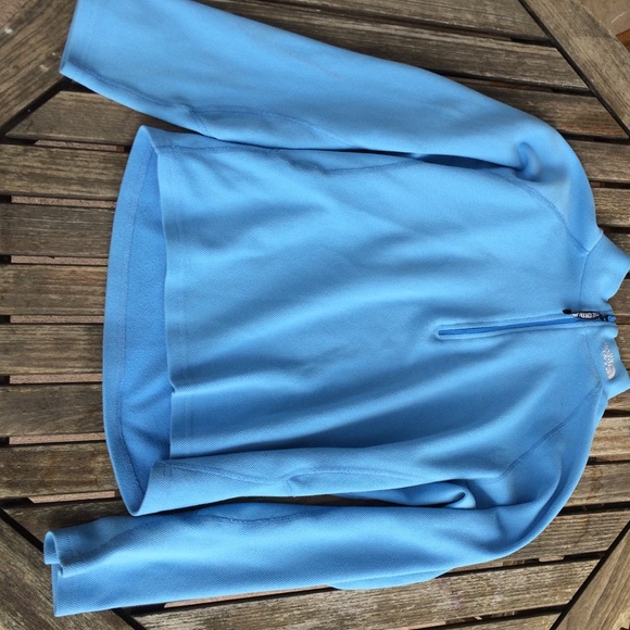 Light fleece blue northface jacket; good condition