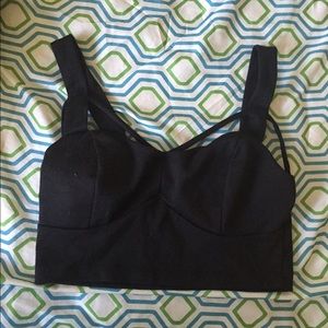 Black Cage Crop
