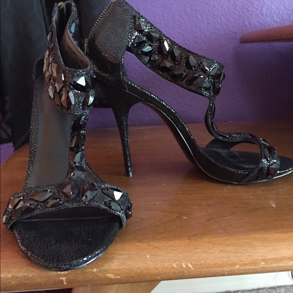 Elizabeth and James black stilettos