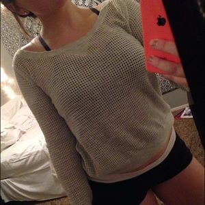 light gray sweater