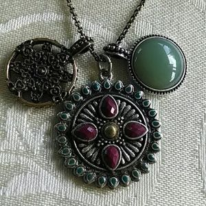 Necklace with chain and ring combo