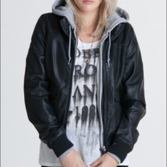 Obey women's leather jacket