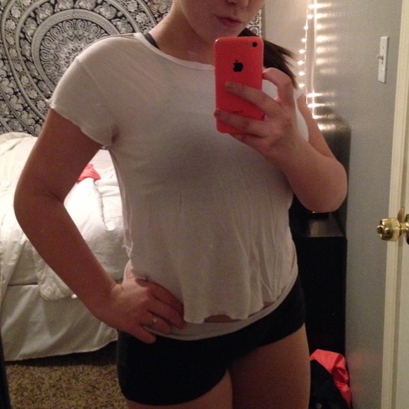 White flowy top