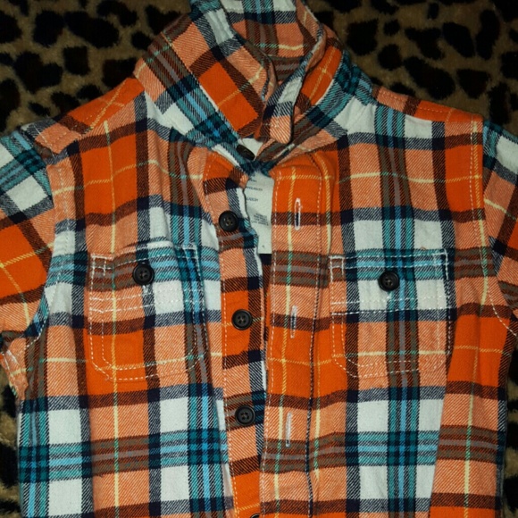 OskKosh Bgosh flannel onesie