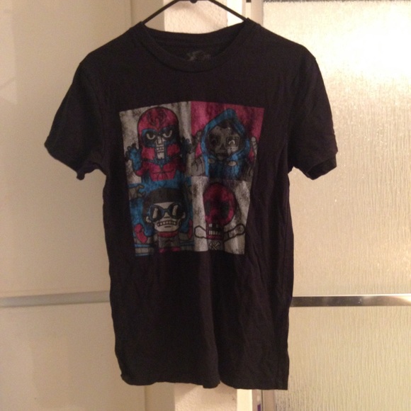 black MARVEL shirt