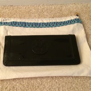 Tory Burch Black Patent Clutch