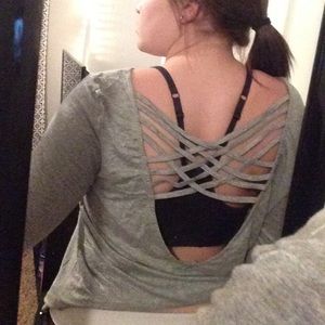 Gray long sleeve shirt