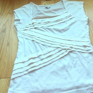 Anthropology ruffled cream top✨