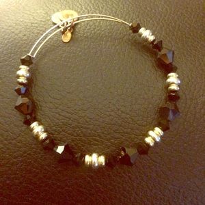 ALEX AND ANI black Swarovski beaded bangle