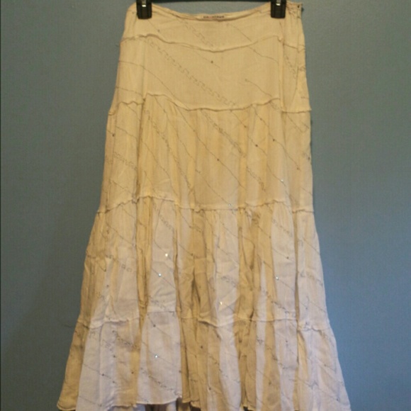 White skirt.