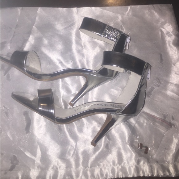 Jeffrey Campbell Silver Ankle Strap Sandals - Picture 6 of 6