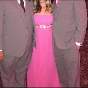 Fuscia bridesmaid dress