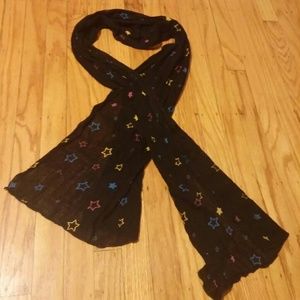 Black Scarf with stars